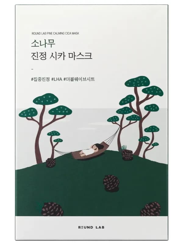 Round Lab Успокаивающая маска с экстрактами сосны и центеллы Pine Calming Cica Mask Sheet 27 мл х 1 шт