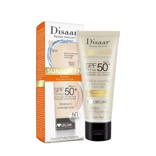 Солнцезащитный крем для лица DISAAR SPF 50++++ с тональным эффектом (40 г)