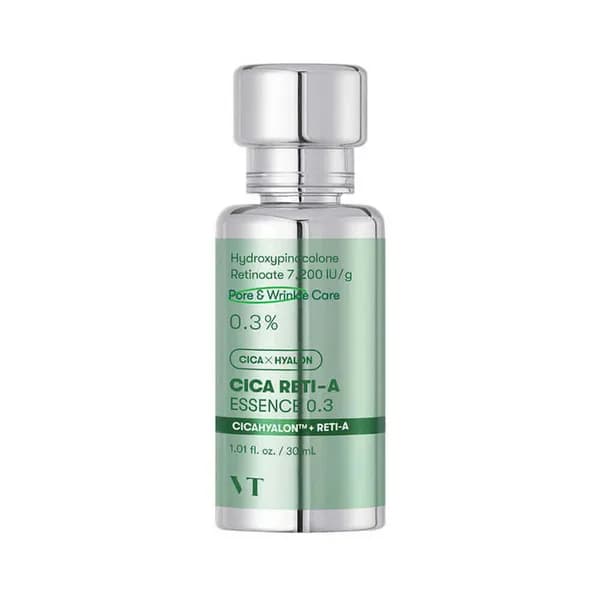 VT Cosmetics Cica Reti-A Essence 0.3 – Retinol we Sentella öz içine alýan güýçlendiriji essensiýa