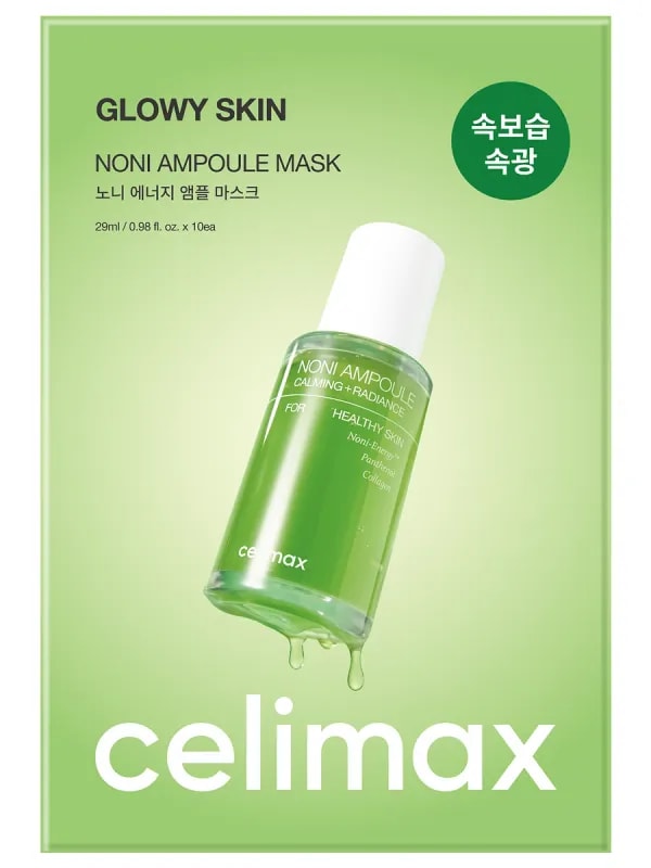 Celimax Ампульная тканевая маска с экстрактом нони для сияния кожи Glowy Skin Noni Ampoule Mask 29 мл х 1 шт
