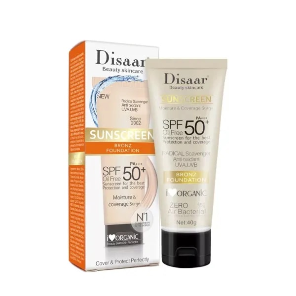 Солнцезащитный крем для лица DISAAR SPF 50++++ с тональным эффектом (40 г)
