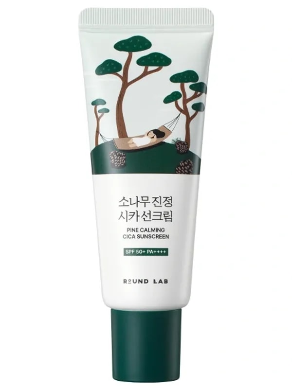 Problemaly ýüzler üçin günden goraýjy krem ROUND LAB PINE CALMING CICA SUNCREEN SPF50+++ 40 ML