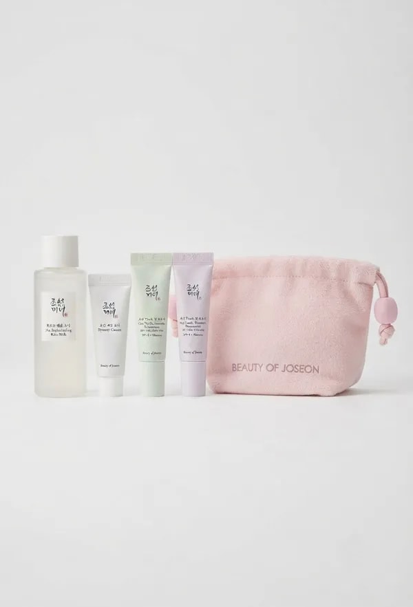 Beauty of joseon gury ýüzler üçin agardyjy we iýmitlendiriji mini nabor (toner,krem,güneş krem ) 