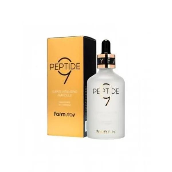 FarmStay Peptide 9 Super Vitalizing Ampoule 100 ml— это концентрированная антивозрастная ампульная сыворотка для лица 